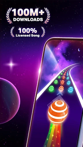 Gameplay screenshot 1 from Dancing Road Color Balls Match - Arcade game